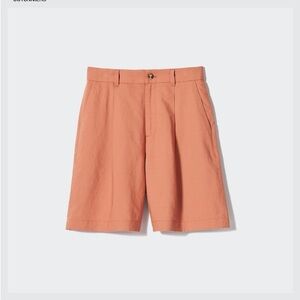UNIQLO x Comptoir des Cotonniers pleated shorts Linen Blend Size Medium Elastic